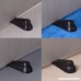 Pangda 6 Pack Black Door Wedge Stopper Rubber Door Stoppers for Interior Bathroom Kitchen Children's Room Door and Office - B0762MWBF7
