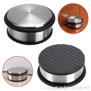 Sumnacon Heavy Duty Floor Door Stopper No Drill Durability Stainless Steel Door Stops With Anti-skid Rubber - Contemporary Decorative Safety Door Wedge For Home Office Commercial Industrial (Type 1) - B07BGYK245