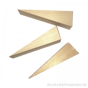 Wooden Non Slip Door Stop Stopper Wedge 3 Pack Of Stoppers Hand Made For All Surfaces Home & Office Woodgrain - B079XSJ8Q1