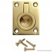 1-1/2 inW x 2 inH Rectangular Recessed Ring Pull Antique Brass - B00CBEFXQY