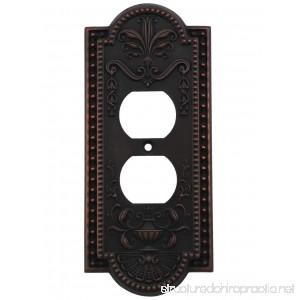 House of Antique Hardware R-010SE-282-TB Como Single Duplex Cover Plate in Timeless Bronze - B07578L1HG
