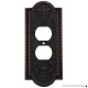 House of Antique Hardware R-010SE-282-TB Como Single Duplex Cover Plate in Timeless Bronze - B07578L1HG
