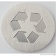 Recycle Logo -Brushed Aluminum Medallion - 1-1/2" Diameter  1/8" Thick - B01NAST2DW