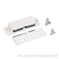 Box of 10- White- 15lb Double Magnetic Catches- White/Zinc - B008RAIMEQ