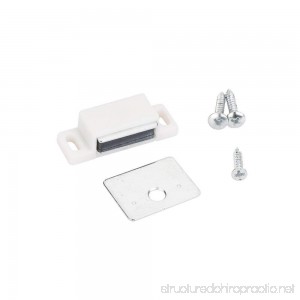 Box of 20- 15lb Single Magnetic Catch White/zinc Retail Pack. Shutter Hardware - B00WAGMGI6