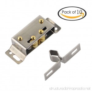 Mike Home Set of 10 Stainless Steel Non-Magnetic Cabinet Door Catch Roller Catch - B0776MSSJD
