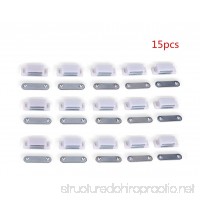 Timiy Household Cabinet Door White Plastic Shell Magnetic Catch Latch Plate 15pcs (small magnetic suction) - B079BHSV3Z