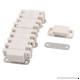 URBEST®10 Pcs Off White Plastic Housing Metal Plate Door Magnetic Catch Latch - B00NX9NER6