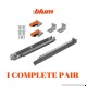 BLUM TANDEM plus BLUMOTION Drawer Slides Complete Pair  With Runners 563H  Locking Devices  Rear Mounting Brackets And Screws (for face frame or frameless application) 21 Inch - B07BTGJ8LG