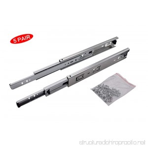 Eternal pearl 5 Pairs of 10 Inch Full Extension Side Mount ball bearing Drawer Slides 60pcs screws included Available in 10 12'' 14'' 16''Lengths (10) - B07BWD4VQ9