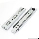 GLE2016 2 Pcs Silver Tone Ball Bearing 8 Inch 3 Sections Slide Track Mounting Drawer Runners Slider - B01M67X9P7