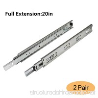 Gobrico Drawer Slides Heavy Duty Full Extension 20in Ball Bearing 3Folds Side Mount Furniture Glides Runners Hardware 2Pair - B01HD410XQ