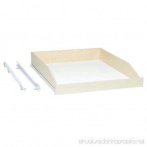 Slide-A-Shelf SAS-STD-L-B Made-To-Fit Slide-out shelf 3/4 Extension 6” to 36” wide and 16 3/4 to 24 deep Poly-finished Birch Fronts - B00DGXAK12