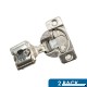 2 Pack Rok Hardware Grass TEC 864 108 Degree 1" Overlay 3 Level Soft Close Screw On Compact Cabinet Hinge 04441A-15 3-Way Adjustment 45mm Boring Pattern - B0723B5G6W
