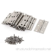 20 PCS Folding Butt Hinges Silver Tone Home Furniture Hardware Door Hinge with 120 PCS Stainless Steel Screws - B0716RCNM6