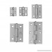 Adiyer [10 Pack] 304 Stainless Steel Butt Hinges for Cabinet Cupboard Jewelry Box (25mm x 24.5mm x 1mm) - B074P3Y5Y9
