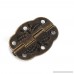 BQLZR Vintage Bronze Engraved Designs Hinges Cabinet Drawer Jewelry Box Pack Of 20 - B00QK6QQD8