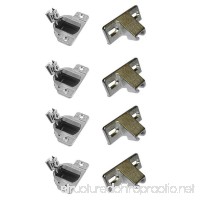 Compact 33 Hinges Face Frame 1/2 OL with face plate - 2 Pairs (4 pcs) with screws - B019ABR732