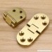 OwnMy 2Pcs 180 Degree Solid Brass Hinge Drop Front Desk Drawer Butt Hinge for Table Sewing Machine，Doors and Folding Table with Screws - B07DN62N4C