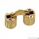 Pack of 2 Cylindrical 8mm Brass Barrel Invisible Furniture Hinge Concealed Hinge 180° Opening Angle - B011EGJ6I0