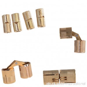 SNNplapla 4pcs 8MM Cylindrical Brass Barrel Invisible Furniture Hinge Concealed Hinge (180 Degree Opening Angle) - B076Y5FWT3
