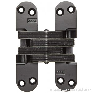 SOSS Mortise Mount Invisible Hinge with 8 Holes Zinc Black E-Coated Finish 4-5/8 Leaf Height 1-1/8 Leaf Width 1-41/64 Leaf Thickness 10 x 1-1/2 Screw Size - B0084JJ6A4