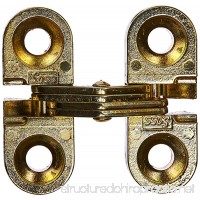 SOSS Mortise Mount Invisible Hinges with 4 Holes Zinc Satin Brass Finish 1 Leaf Height 3/8 Leaf Width 15/32 Leaf Thickness #5 x 3/4 Screw Size (1 Pair) - B000CSI9S0