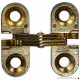 SOSS Mortise Mount Invisible Hinges with 4 Holes  Zinc  Satin Brass Finish  1" Leaf Height  3/8" Leaf Width  15/32" Leaf Thickness  #5 x 3/4" Screw Size (1 Pair) - B000CSI9S0