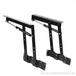 Table Lifting Frame 2pcs Practical Lift Up Top Coffee Table Mechanism Hardware Lifting Frame Spring Hinges Height Adjustable Desk Converter - B074QK3WVD