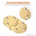 Yosoo Solid Brass Butler Tray Hinge 2-1/2x1-1/2 With Screws Satin Finish For Folding Tables - Gold 2Pcs - B01MZBIKX6