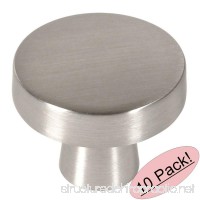 Cosmas 5234SN Satin Nickel Contemporary Round Cabinet Knob Diameter 1-1/4" - 10 Pack - B073WG9M6M