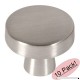 Cosmas 5234SN Satin Nickel Contemporary Round Cabinet Knob Diameter 1-1/4" - 10 Pack - B073WG9M6M