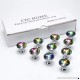 CZC Home 10 PCS 30mm Crystal Glass Pull Handle Cupboard Cabinet Knobs Drawers Shutters Dresser Bathroom (Multicolor) - B077TMHQ9M