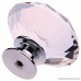 HiMo 6PCs Diameter 40mm Clear Crystal Glass Cabinet Knob Cupboard Drawer Pull Handle Come with 3 kinds of Screws - B00FFXD3FQ