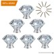 HiMo 6PCs Diameter 40mm Clear Crystal Glass Cabinet Knob Cupboard Drawer Pull Handle  Come with 3 kinds of Screws - B00FFXD3FQ