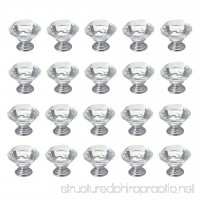 HOSL 30mm Crystal Glass Diamond Shape Cabinet Knob Drawer Pull Handle Kitchen(Pack of 20) - B00WWKXVLQ