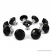 KEIVA 10pcs Diamond Shape Crystal Glass 30mm Black Drawer Knob Pull Handle Usd for Cabinet Drawer Cupboard Chest Dresser with 3 kinds of Screws (30mm Black) - B01N6QSO37