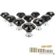KEIVA 10pcs Diamond Shape Crystal Glass 30mm Black Drawer Knob Pull Handle Usd for Cabinet Drawer Cupboard Chest Dresser with 3 kinds of Screws (30mm  Black) - B01N6QSO37