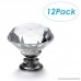 Neewer 30mm Clear Crystal Glass Diamond Shape Door Knob Drawer Pull Handle for Cabinet Drawer Cupboard Wardrobe Home Decoration (12Pack) - B01CJQQMJ0