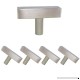 Single Hole Square Cabinet Pulls and Knobs Brushed Nickel Stainless Steel 5 Pack-Homdiy HDJ22SN 2in 50mm Length T Bar Kitchen Cabinet Door Handles - B072FRH1VK