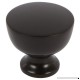 Southern Hills Black Cabinet Knobs - Pack of 5 - Round Cabinet Drawer Pulls - Kitchen and Bathroom Hardware - SHKM013-BLK-5 - B00XUMAZLE