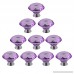 YUYIKES 40mm Diamond Shape Crystal Glass Cabinet Knobs Purple 12 Pack for Drawer Chest Bin Dresser Cupboard - B01GRTV8JE