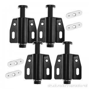 4 Pieces Black Magnetic Push to Open System Magnetic Latch Cabinet Cupboard Drawer US - B07BFC54QZ