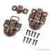 Dophee 10Pcs 2.32x1.57 Antique Bronze Retro Style Iron Toggle Fit Case Box Chest Trunk Latch Hasps - B079CB1FKX