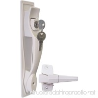 Ideal Security DX Push-Button Handle Set For Storm and Screen Doors With Key Lock White - B005TE8QA8