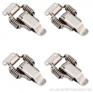 Mike Home Heavy Duty Stainless Steel Spring Draw Toggle Latch Lock Cabinet Box Hasp Latch 4 Pcs (Large) - B076GZHJP5