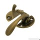 Solid Brass Right Hand Flush Hoosier Latch In Antique-By-Hand Finish - B005TBQOB4