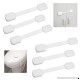 Child Safety Locks (White) - Set of 6 - Prevents Injury and Opening (Oven) Doors  (Kitchen Sink) Cabinets  Toilet Seats  etc. - No Tools or Screws Needed - Strong Removable 3M Adhesive - Adjustable - B01M9CGHKN