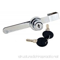 FJM Security 0220-KA Sliding Door Ratchet Lock with Chrome Finish Keyed Alike - B00CFH98KE