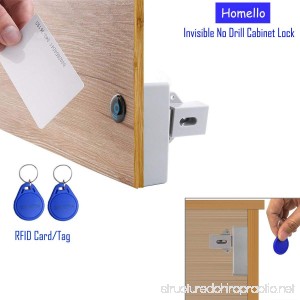 Homello RFID Electronic Cabinet Lock Hidden DIY for Drawer Cabinet Locker - B07CV93FJS